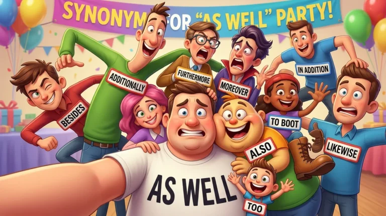 synonyms for as well