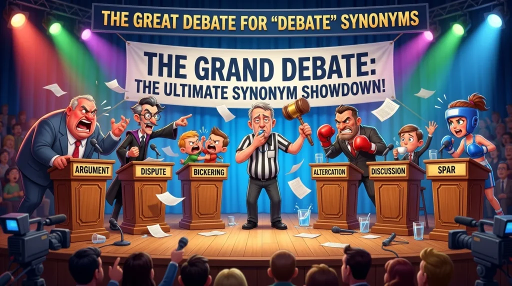synonyms for debate