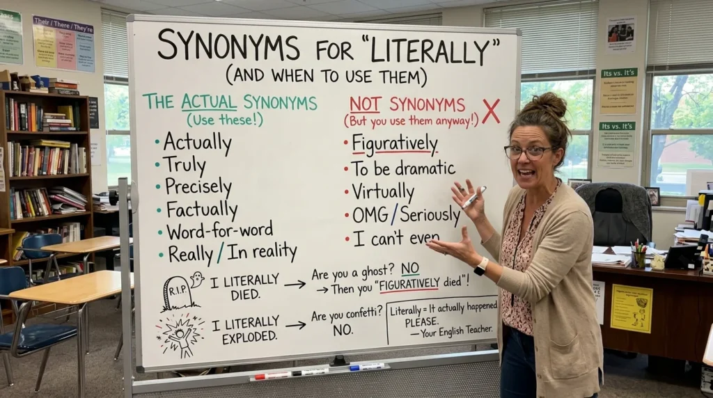 synonyms for literally