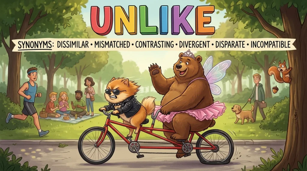 synonyms for unlike
